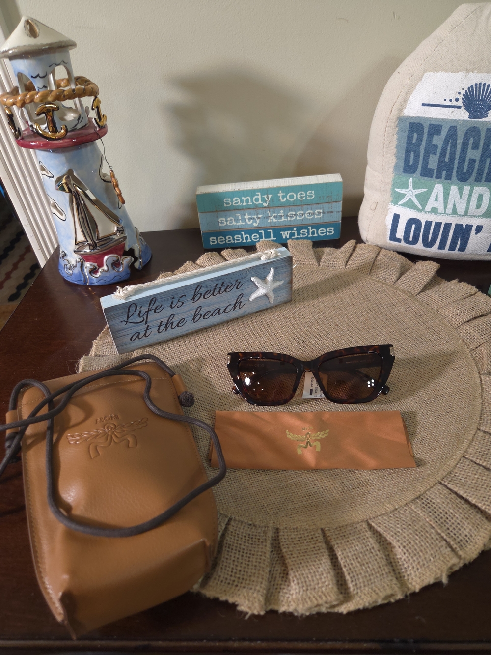 NWT MCM Tortoiseshell Cat-Eye Sunglasses Full Inclusion